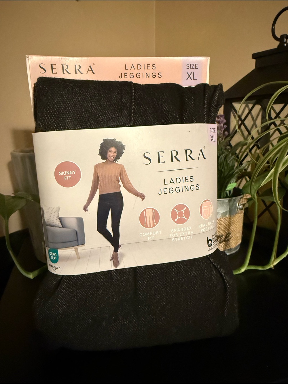 Serra Ladies Black Jeggings - Stretchy Comfort